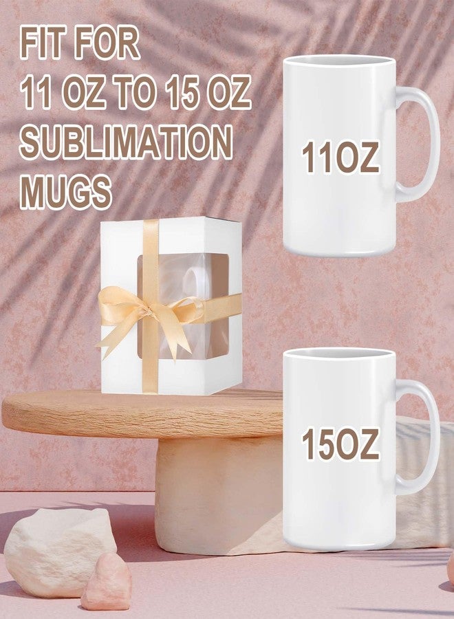 Tobeelec 50 Pcs White Mug Boxes for Gifts, Coffee Mug Gift Box for Blanks Sublimation Mugs Packaging Transparent Ceramic Coffee Cups Gift Box, Decorative Party Favor Gift Packaging Box with Lid (White) - Image 4